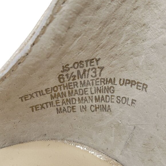 Jessica Simpson‎ Ostey Heeled Sandals Womens 6.5 Champagne Rhinestone